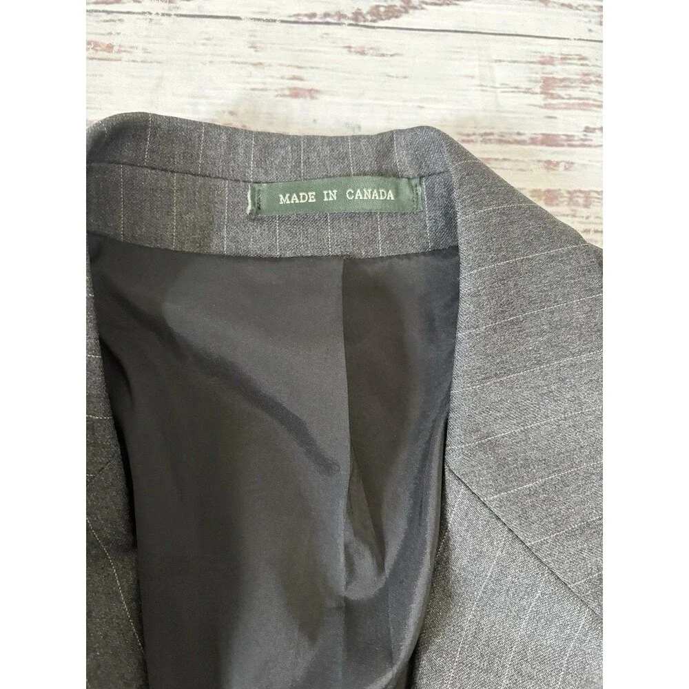 Lauren Ralph Lauren Wool Pinstripe Blazer Sport Coat Black Mens 40 S